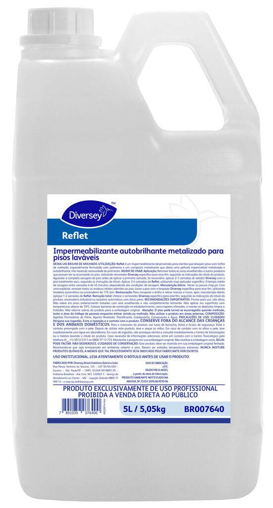 REFLET 4x5L - IMPERMEABILIZANTE AUTOBRILHANTE METALIZADO PARA PISOS LAVÁVEIS
